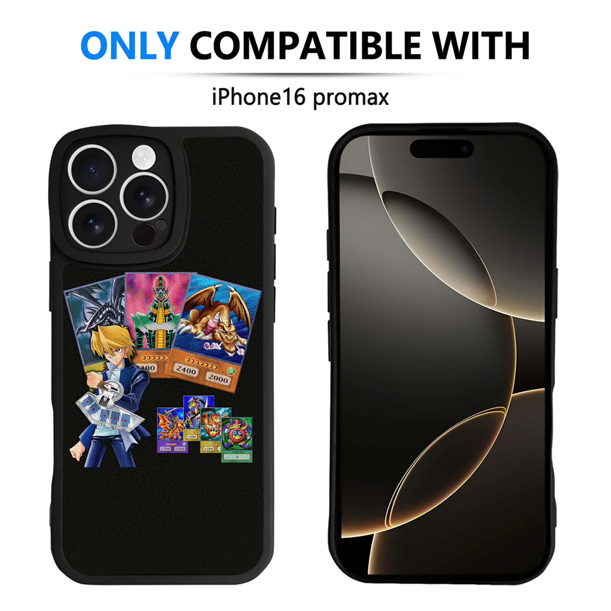 （画像用） 遊☆戯☆王 Yu-Gi-Oh! 【iPhone 16シリーズ対応】シリコンスマホケース（レザー調） 材質：シリコン